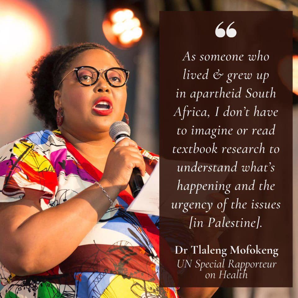 Dr Tlaleng Mofokeng on Isr apartheid