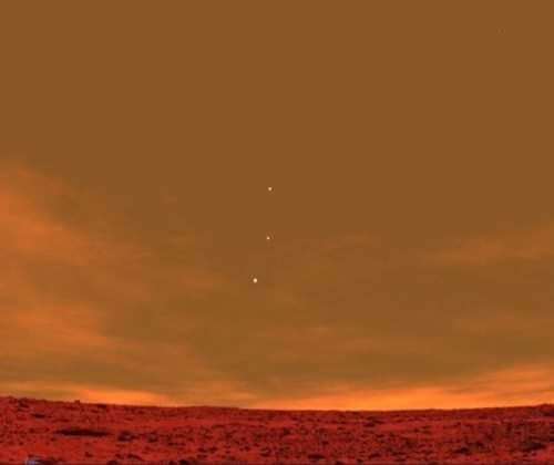 Earth, Venus and Jupiter as seen from Mars NASA