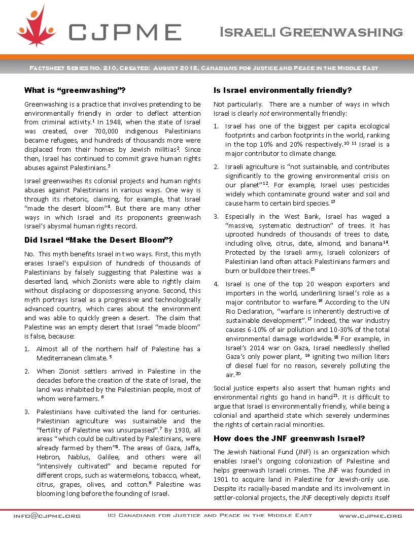 Israeli Greenwashing FAQ v02 Page 1
