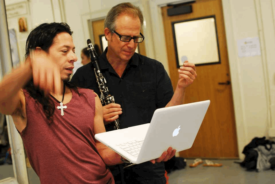 Michael Levin with Wilfredo Rivera at American Rhythm Center