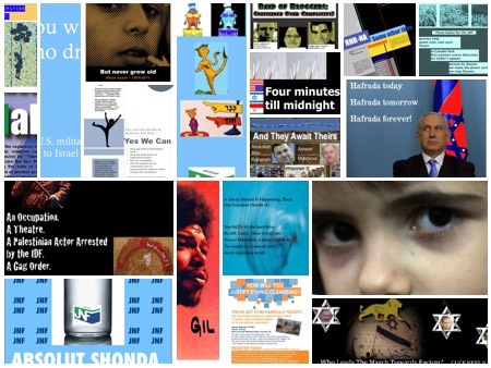 Postercollage of political posters created by Michael Levin