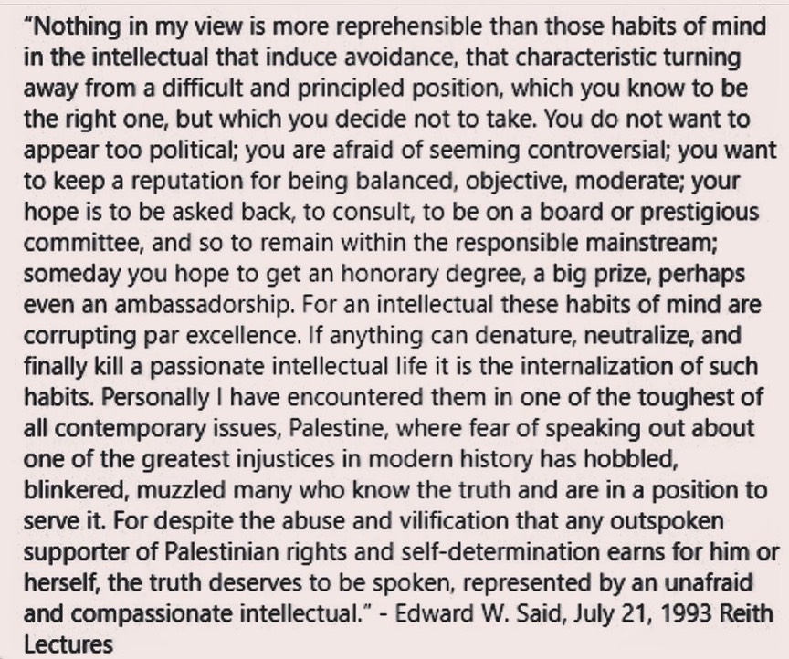 Said quote on avoidance
