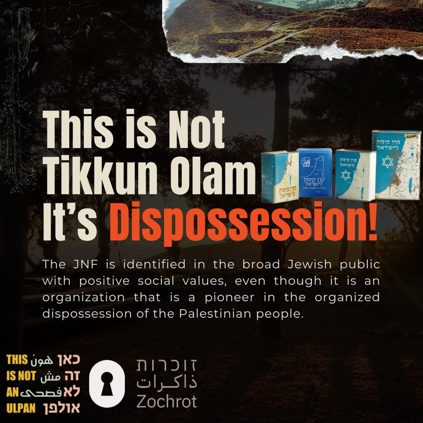 This is not tikkun olam, this is dispossession