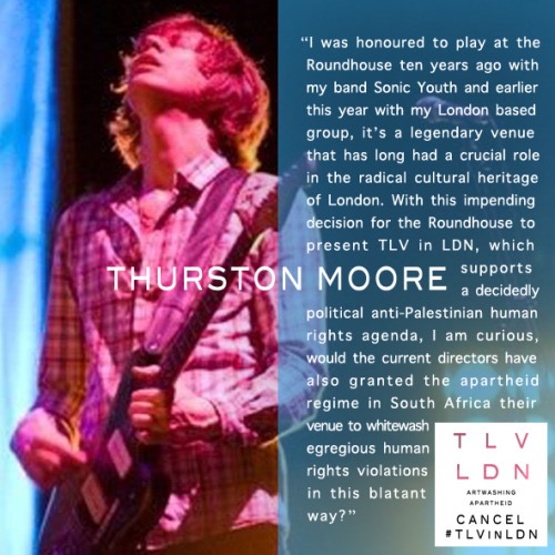 Thurston Moore re cultural boycott