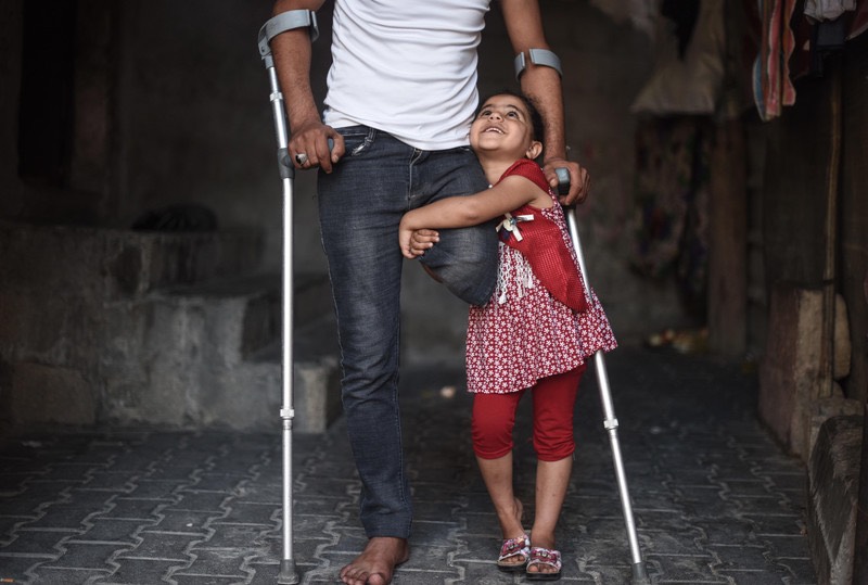 When Israel bombed disable Palestinians